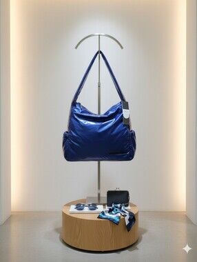 Tahari Royal Blue Hobo Shoulder Bag